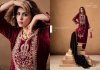 Saanjh By Mumtaz Arts Crush Velvet Embroidered Designer Salwar Suits